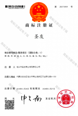 圣友商標(biāo)證書(shū)